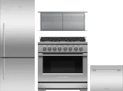 4 Piece Package Includes Refrigerator, Range, Hood And Dishwasher